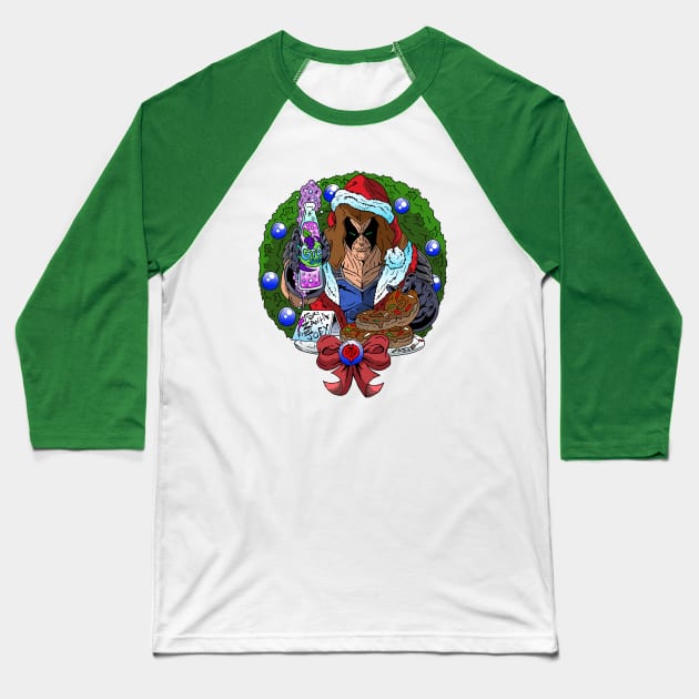 Dear Zanta Claws Baseball T-Shirt by AustinLBrooksART